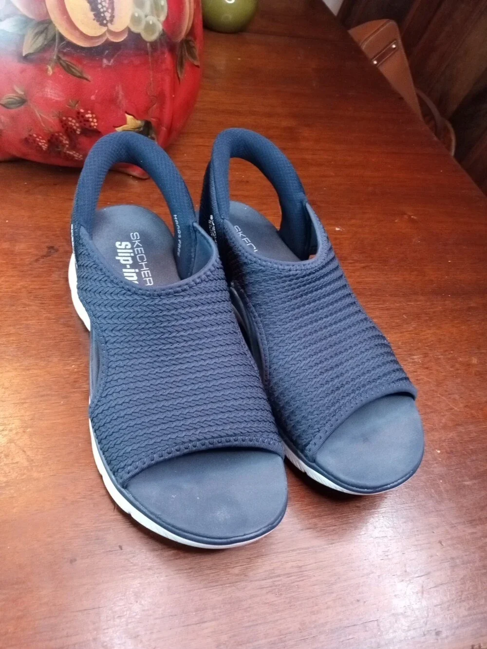 Skechers 8M Navy Blue Women's Summits-Sweetly Evolved Sport Sandals Hands Free